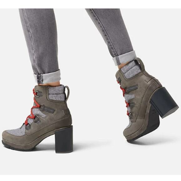 Sorel Blake Lace Quarry Hiker Boots Waterproof EVA Footbed Stacked Heel Size 7 - Picture 1 of 11